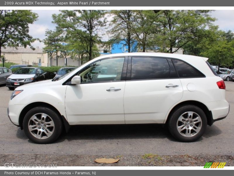 Aspen White Pearl / Parchment 2009 Acura MDX Technology