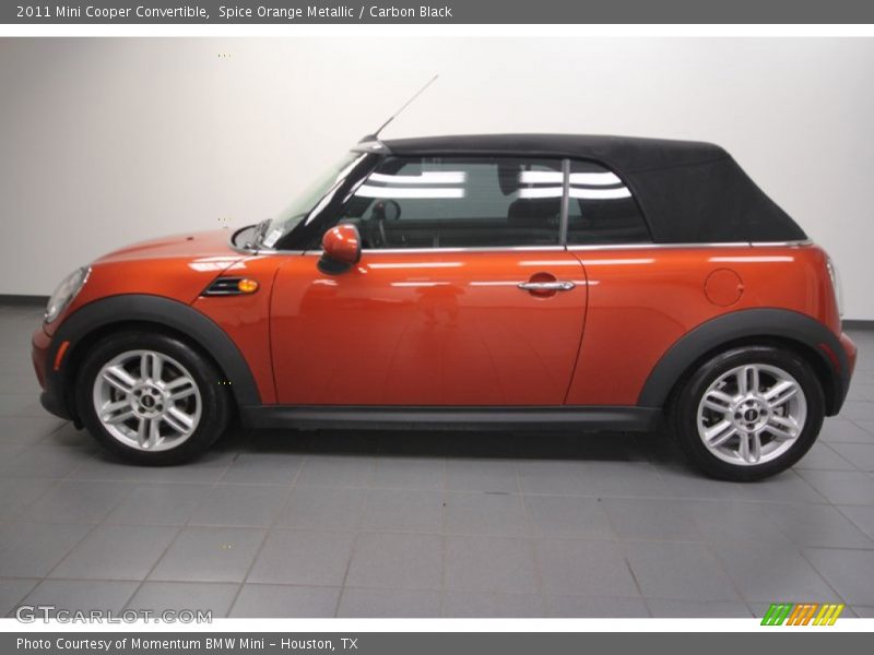 Spice Orange Metallic / Carbon Black 2011 Mini Cooper Convertible