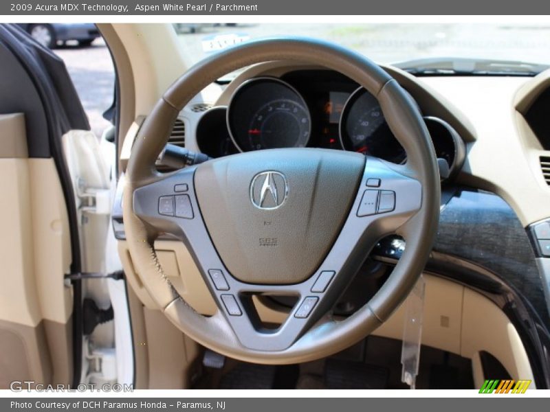 Aspen White Pearl / Parchment 2009 Acura MDX Technology