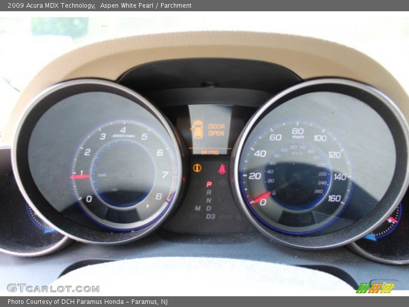 Aspen White Pearl / Parchment 2009 Acura MDX Technology