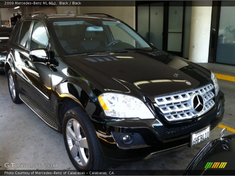 Black / Black 2009 Mercedes-Benz ML 350