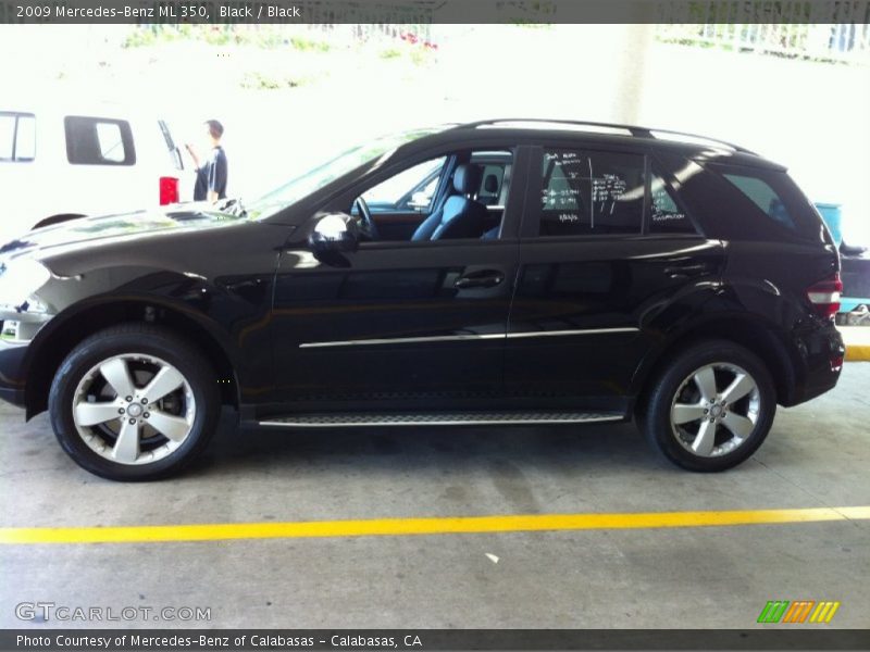 Black / Black 2009 Mercedes-Benz ML 350