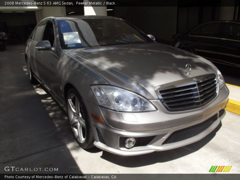Pewter Metallic / Black 2008 Mercedes-Benz S 63 AMG Sedan
