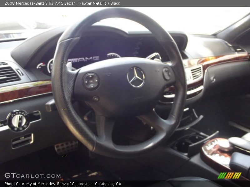 Pewter Metallic / Black 2008 Mercedes-Benz S 63 AMG Sedan