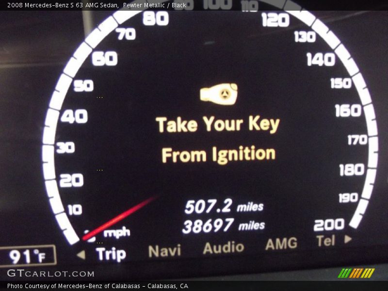 Pewter Metallic / Black 2008 Mercedes-Benz S 63 AMG Sedan