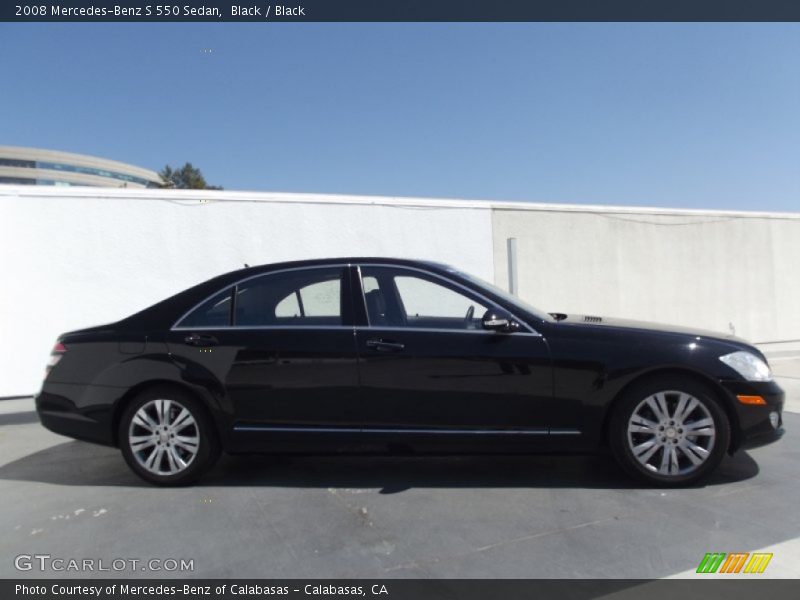Black / Black 2008 Mercedes-Benz S 550 Sedan
