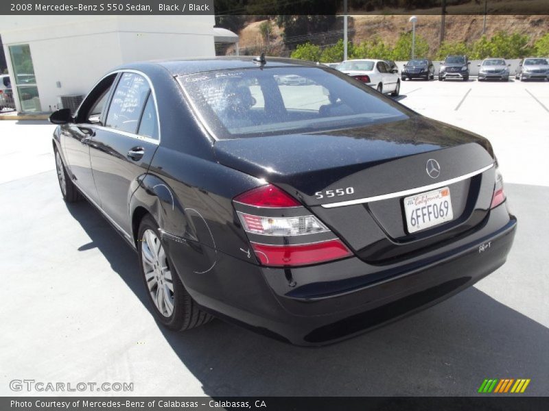 Black / Black 2008 Mercedes-Benz S 550 Sedan