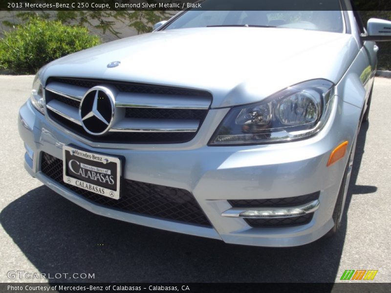 Diamond Silver Metallic / Black 2013 Mercedes-Benz C 250 Coupe