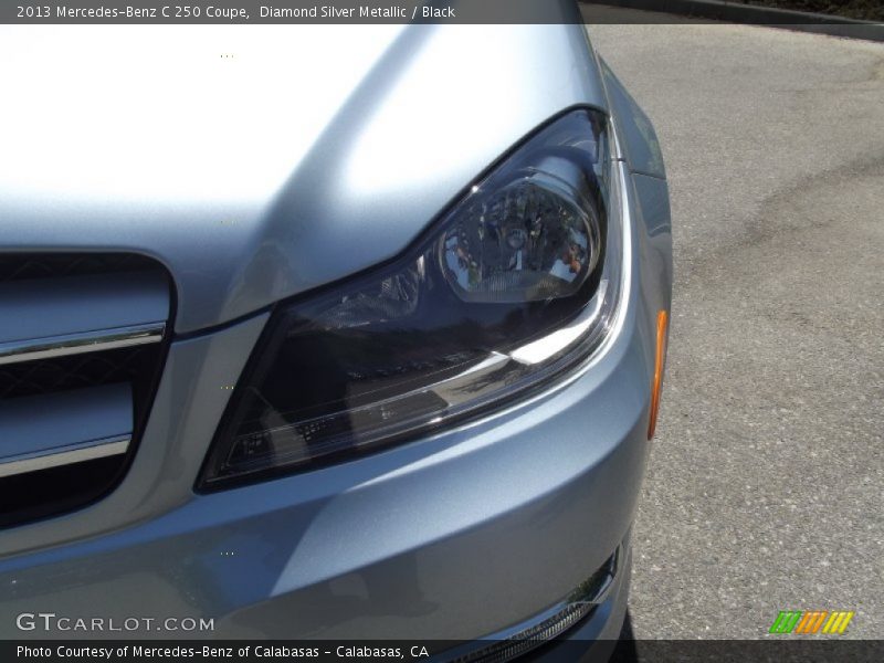 Diamond Silver Metallic / Black 2013 Mercedes-Benz C 250 Coupe