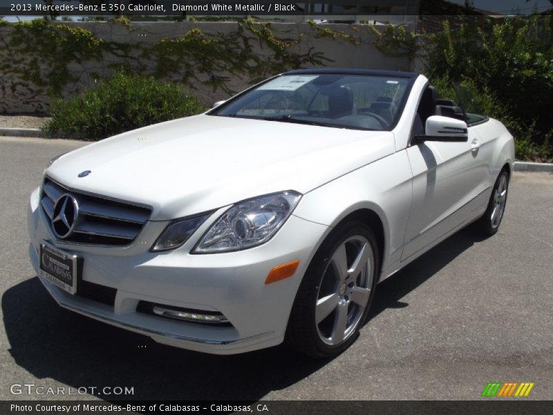 Diamond White Metallic / Black 2013 Mercedes-Benz E 350 Cabriolet