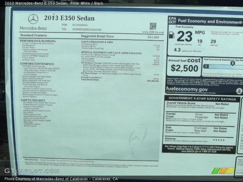 Polar White / Black 2013 Mercedes-Benz E 350 Sedan