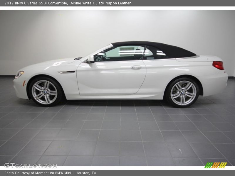 Alpine White / Black Nappa Leather 2012 BMW 6 Series 650i Convertible