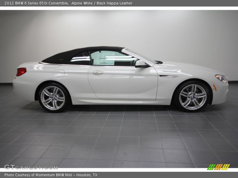 Alpine White / Black Nappa Leather 2012 BMW 6 Series 650i Convertible