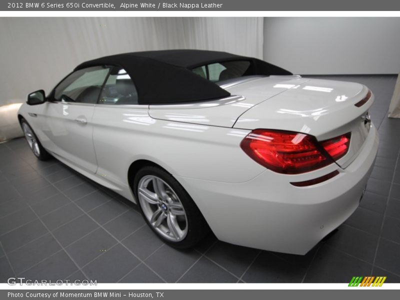 Alpine White / Black Nappa Leather 2012 BMW 6 Series 650i Convertible