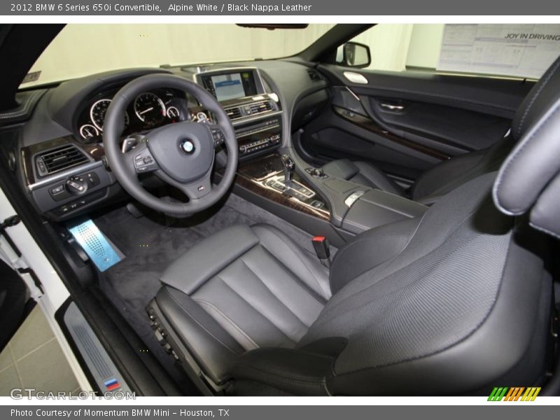 Alpine White / Black Nappa Leather 2012 BMW 6 Series 650i Convertible