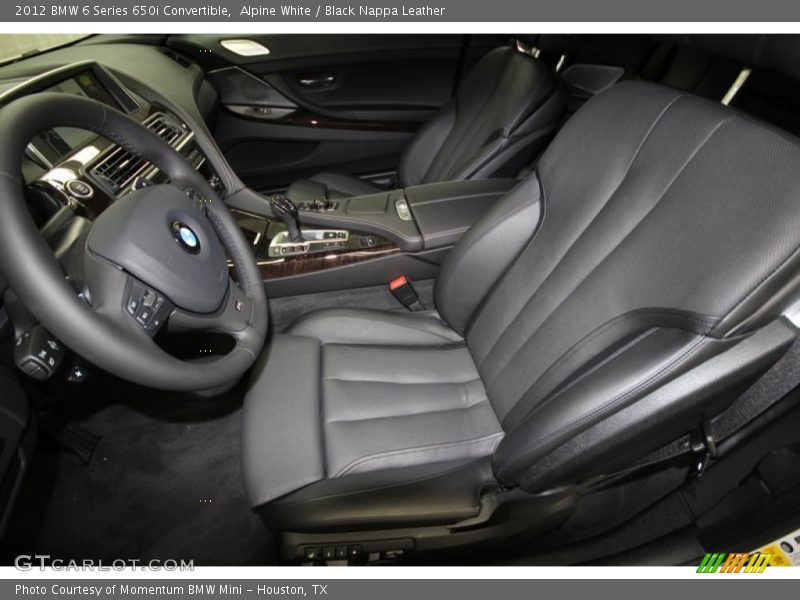 Alpine White / Black Nappa Leather 2012 BMW 6 Series 650i Convertible