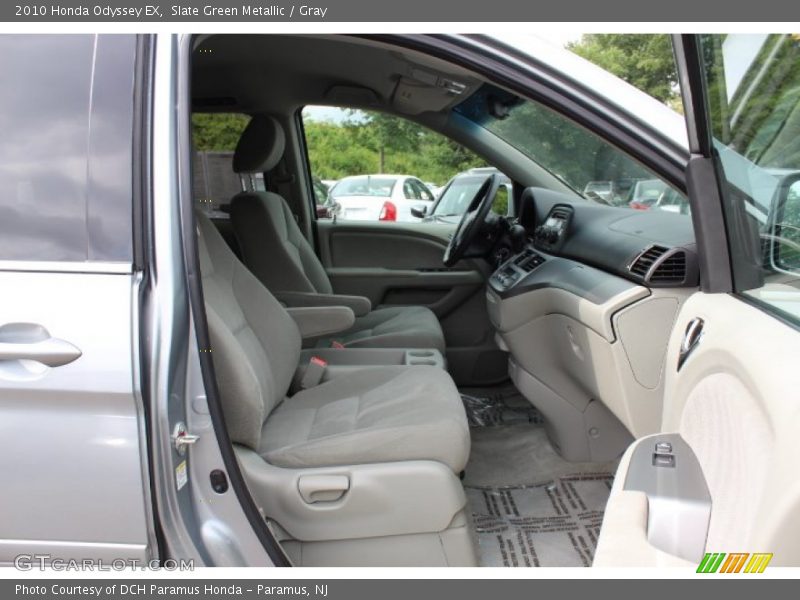 Slate Green Metallic / Gray 2010 Honda Odyssey EX