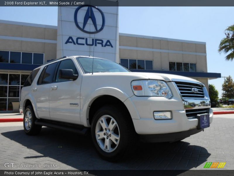 White Suede / Camel 2008 Ford Explorer XLT