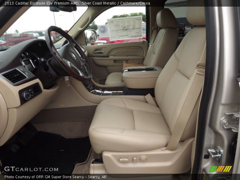 Silver Coast Metallic / Cashmere/Cocoa 2013 Cadillac Escalade ESV Premium AWD