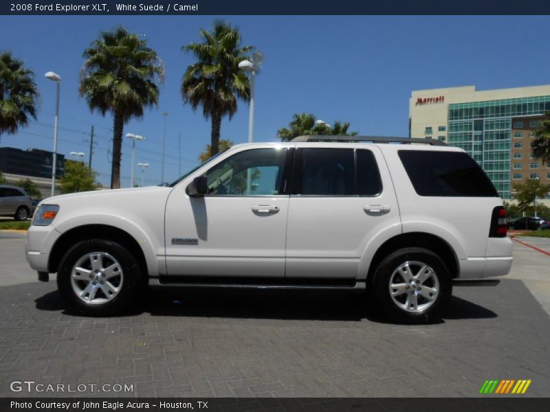 White Suede / Camel 2008 Ford Explorer XLT
