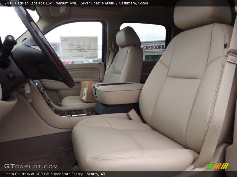 Silver Coast Metallic / Cashmere/Cocoa 2013 Cadillac Escalade ESV Premium AWD