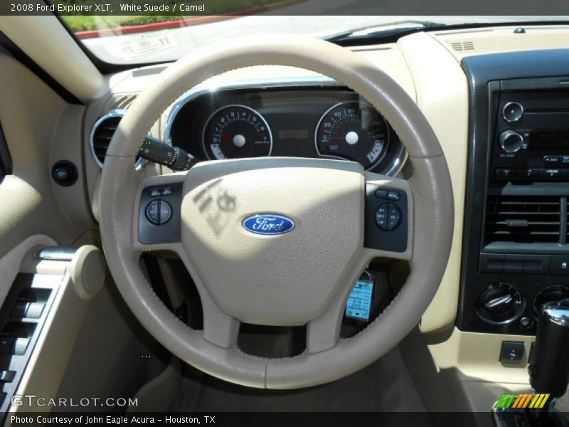 White Suede / Camel 2008 Ford Explorer XLT