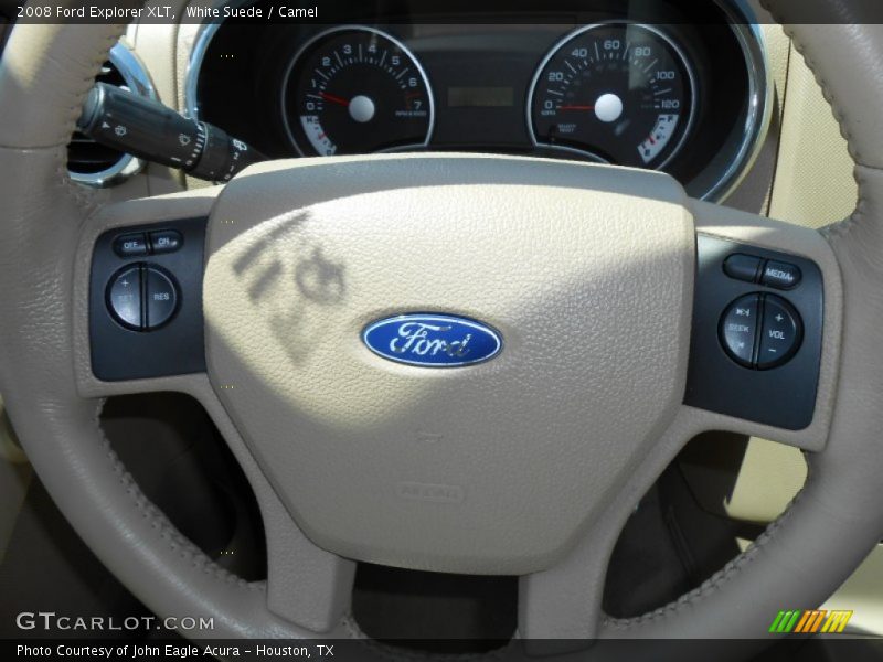 White Suede / Camel 2008 Ford Explorer XLT
