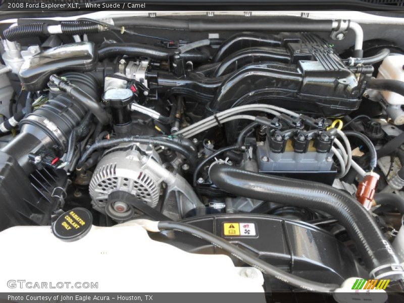 White Suede / Camel 2008 Ford Explorer XLT