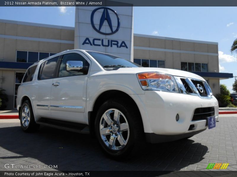 Blizzard White / Almond 2012 Nissan Armada Platinum