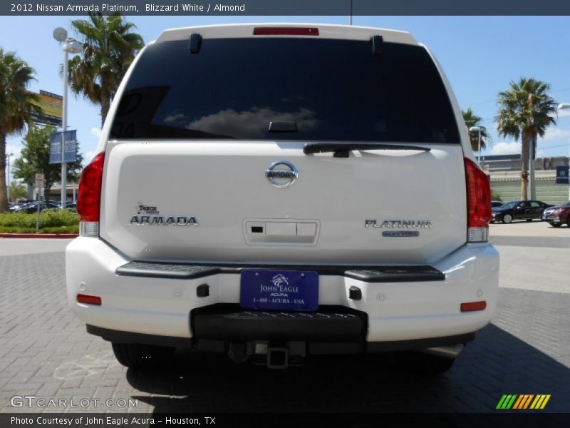 Blizzard White / Almond 2012 Nissan Armada Platinum