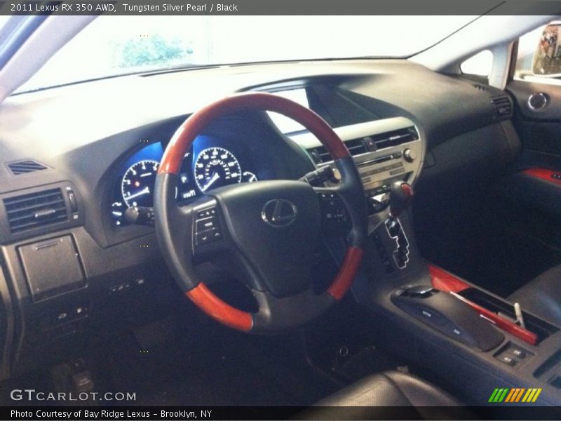 Tungsten Silver Pearl / Black 2011 Lexus RX 350 AWD
