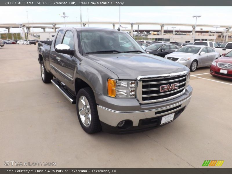 Steel Gray Metallic / Ebony 2013 GMC Sierra 1500 SLE Extended Cab