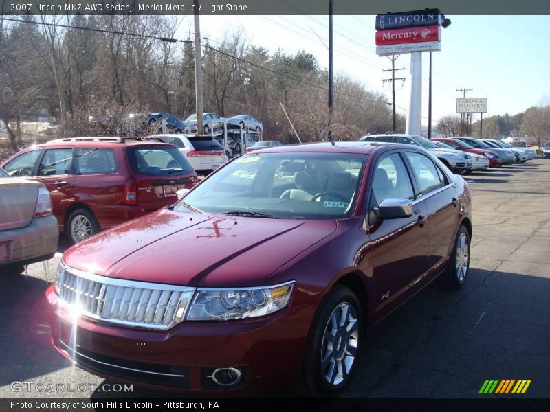 Merlot Metallic / Light Stone 2007 Lincoln MKZ AWD Sedan