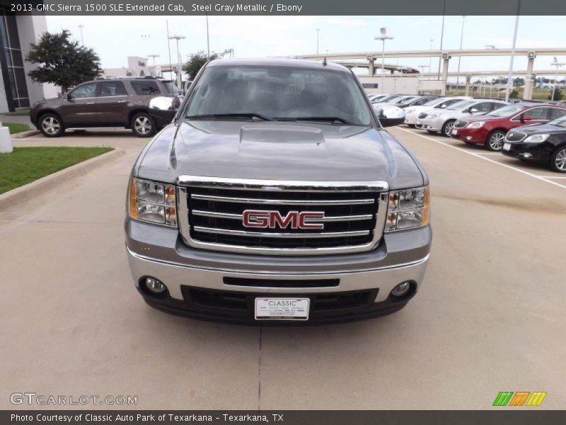 Steel Gray Metallic / Ebony 2013 GMC Sierra 1500 SLE Extended Cab