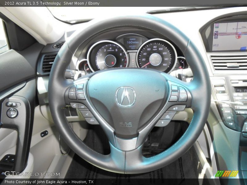 Silver Moon / Ebony 2012 Acura TL 3.5 Technology