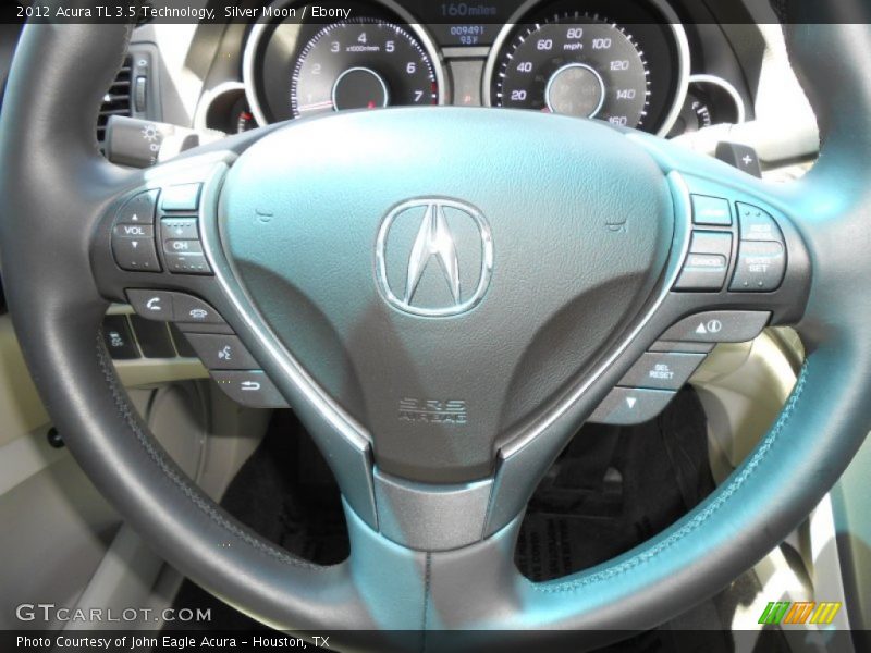 Silver Moon / Ebony 2012 Acura TL 3.5 Technology
