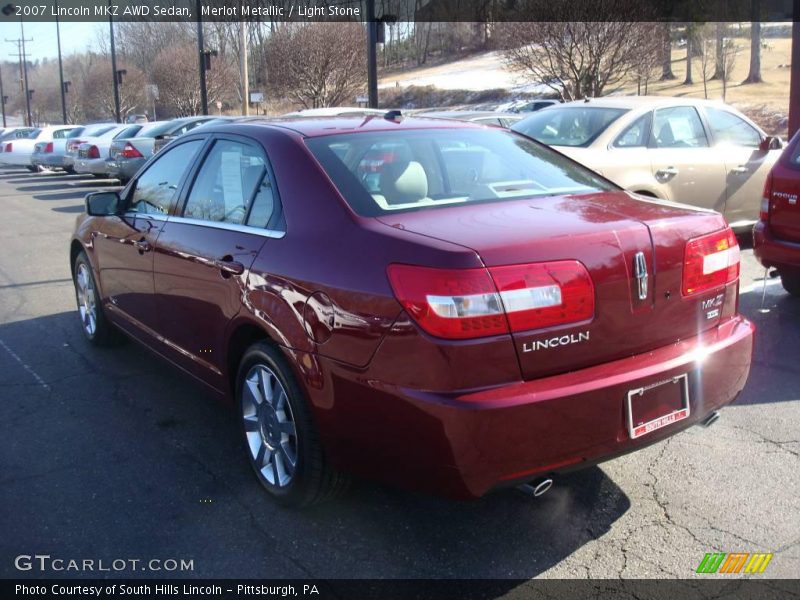 Merlot Metallic / Light Stone 2007 Lincoln MKZ AWD Sedan