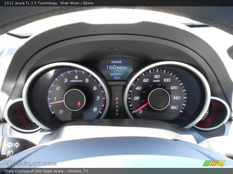 Silver Moon / Ebony 2012 Acura TL 3.5 Technology