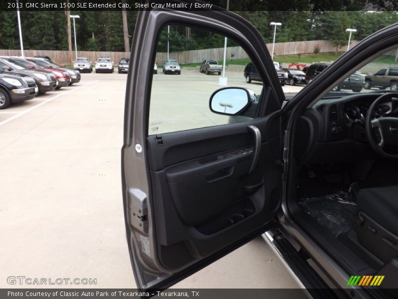 Steel Gray Metallic / Ebony 2013 GMC Sierra 1500 SLE Extended Cab