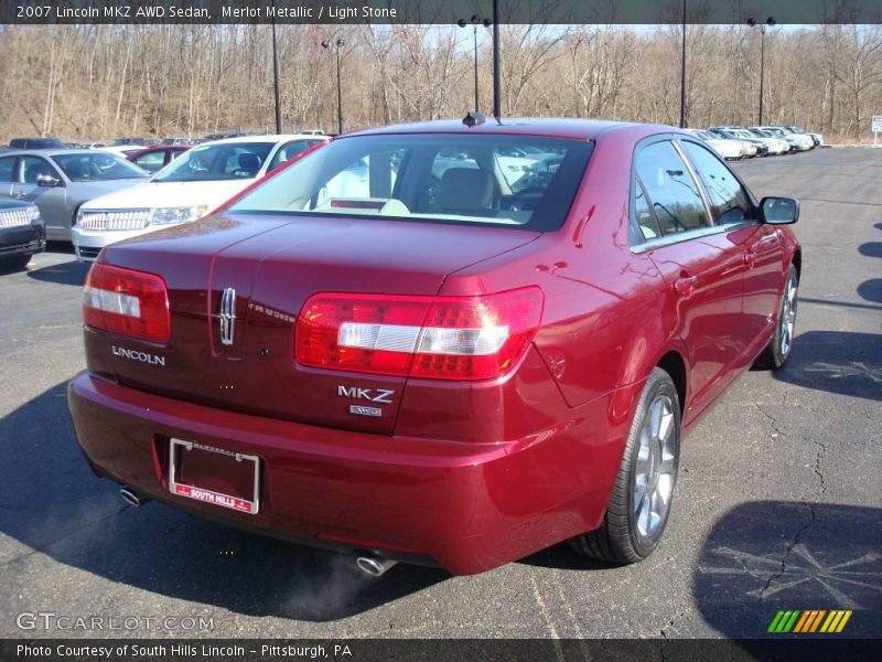 Merlot Metallic / Light Stone 2007 Lincoln MKZ AWD Sedan