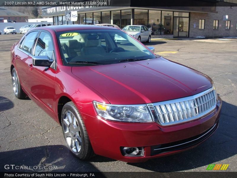 Merlot Metallic / Light Stone 2007 Lincoln MKZ AWD Sedan