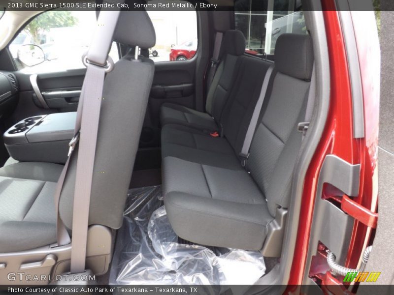 Rear Seat of 2013 Sierra 1500 SLE Extended Cab
