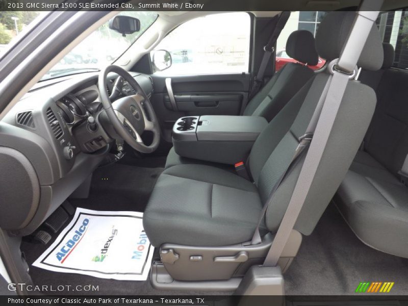 Ebony Interior - 2013 Sierra 1500 SLE Extended Cab 
