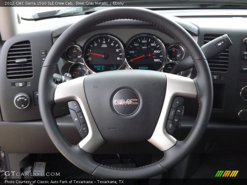 Steel Gray Metallic / Ebony 2012 GMC Sierra 1500 SLE Crew Cab