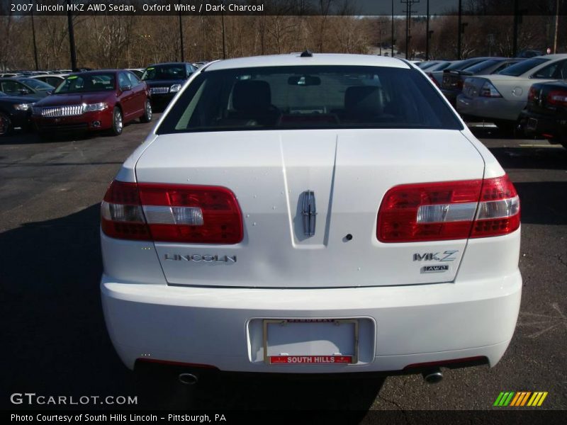 Oxford White / Dark Charcoal 2007 Lincoln MKZ AWD Sedan