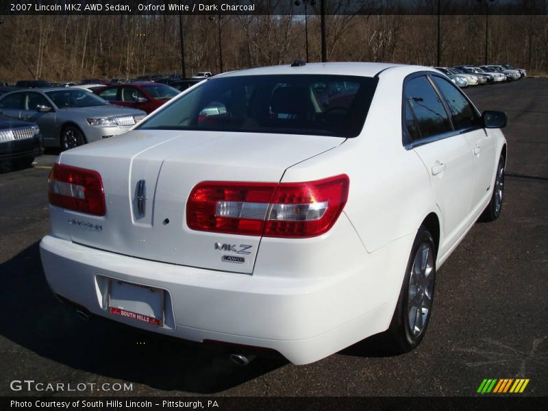 Oxford White / Dark Charcoal 2007 Lincoln MKZ AWD Sedan