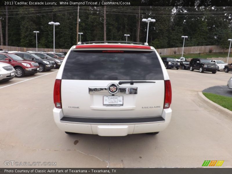 White Diamond Tricoat / Cashmere/Cocoa 2013 Cadillac Escalade Luxury