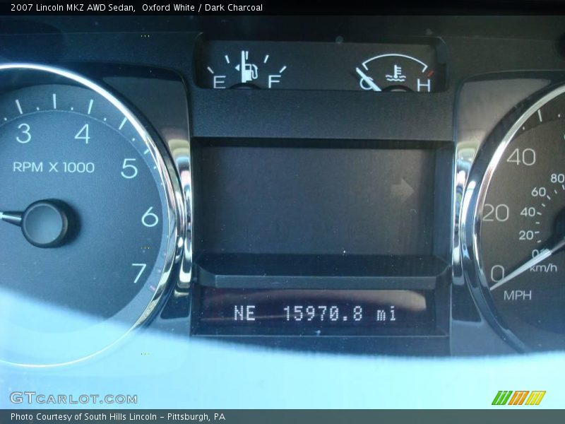 Oxford White / Dark Charcoal 2007 Lincoln MKZ AWD Sedan