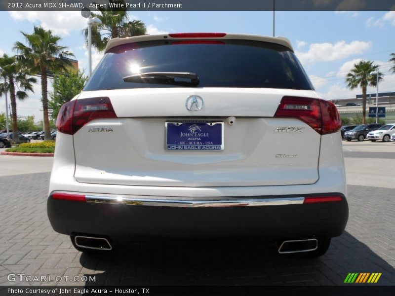 Aspen White Pearl II / Parchment 2012 Acura MDX SH-AWD