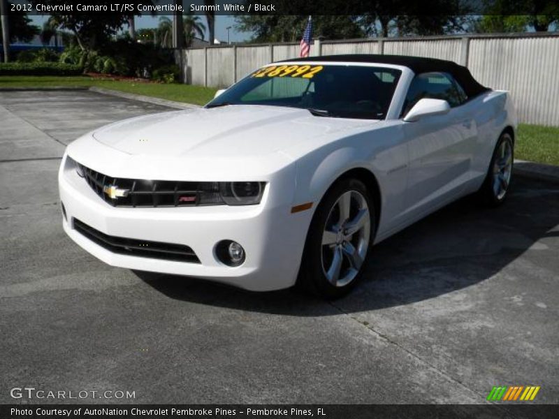 Summit White / Black 2012 Chevrolet Camaro LT/RS Convertible
